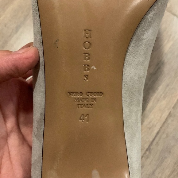 HOBBS Women’s Gray Due Tie Knot Peep Toe Heels size 41 US 9.5- vintage look - Picture 5 of 16